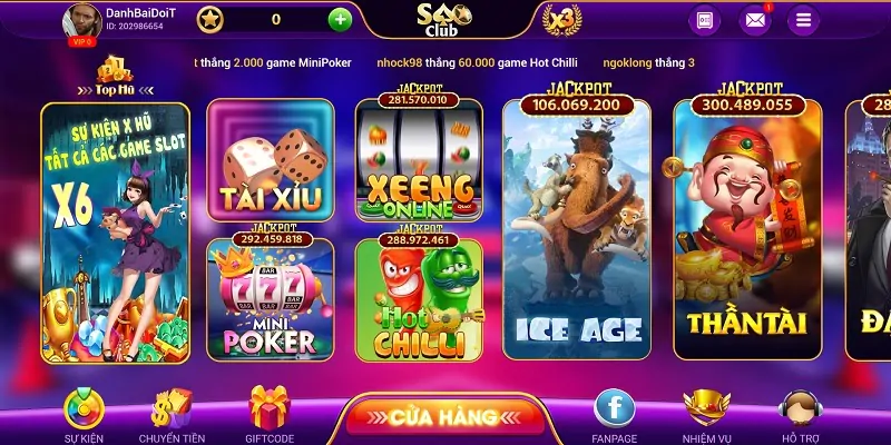 Cổng game uy tín Sao Club