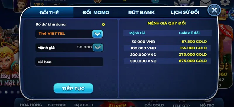 Đổi thưởng Siêu hủ 52