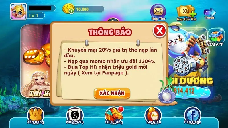 Khuyến mãi Trùm Cá Vàng