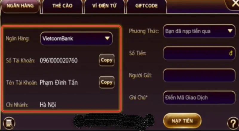 Nạp tiền Hayzo Club