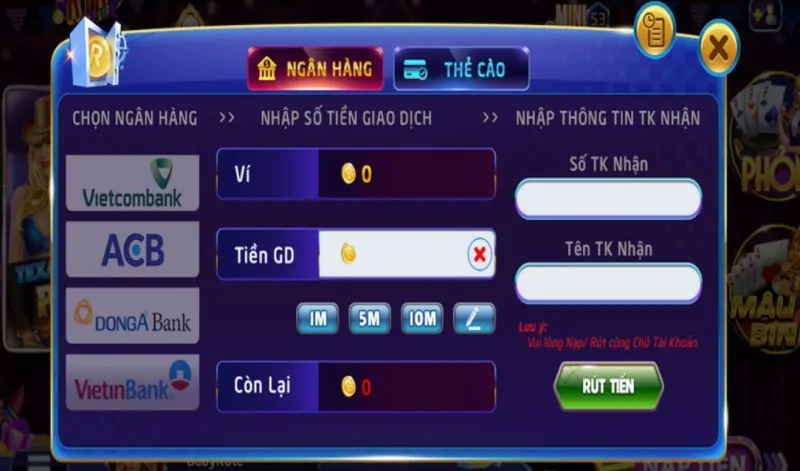 Rút tiền RankVip