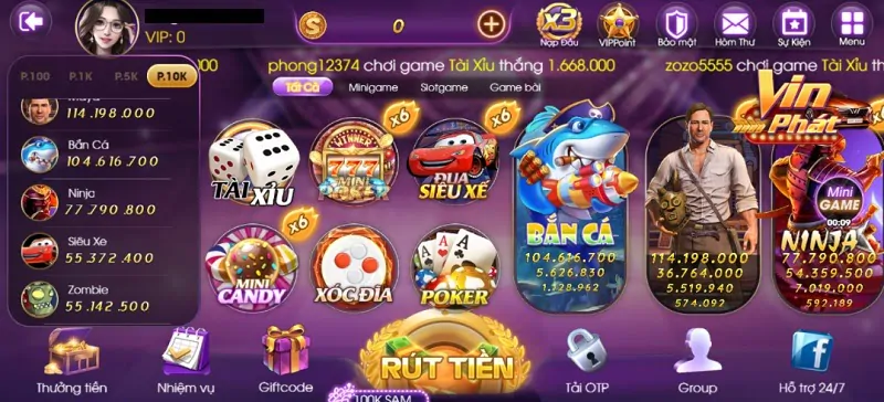 Giao diện Sam86 Vip