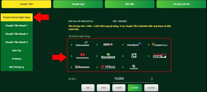 Nạp tiền Bigcom