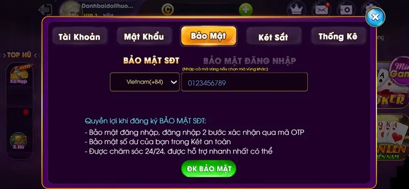 Bảo mật Choang Vip