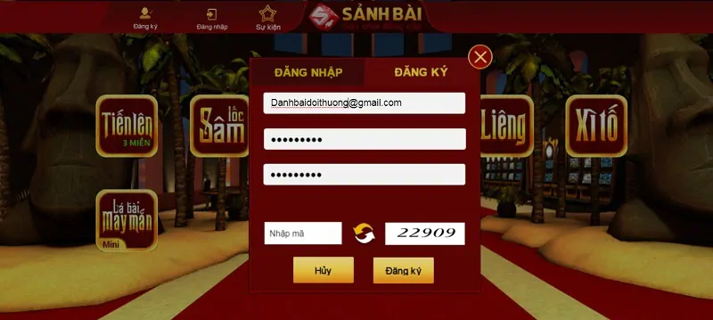 Đăng ký nhận giftcode Sanhbai com
