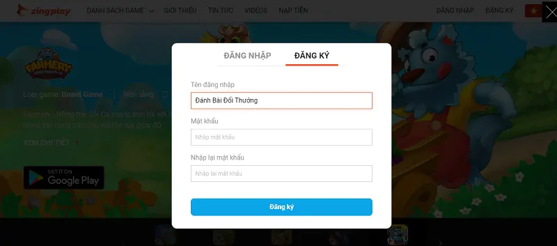 Đăng ký giftcode Zing Play