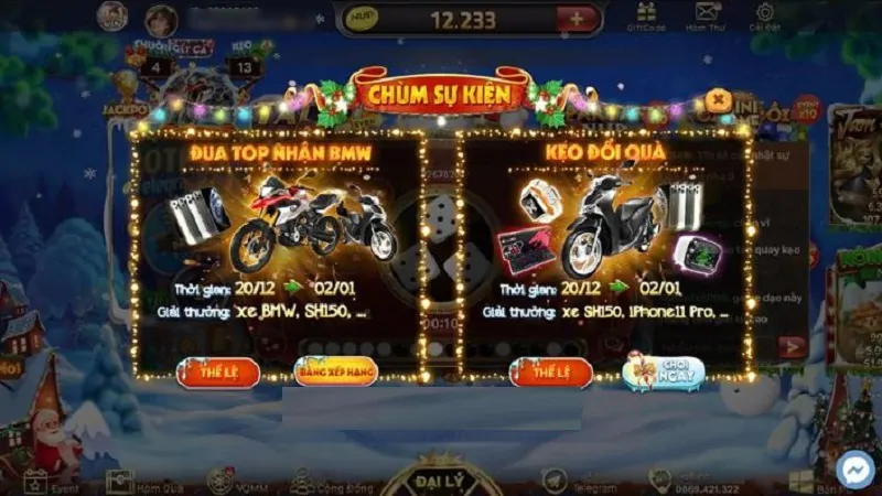 Phần thưởng no1club vin hấp dẫn