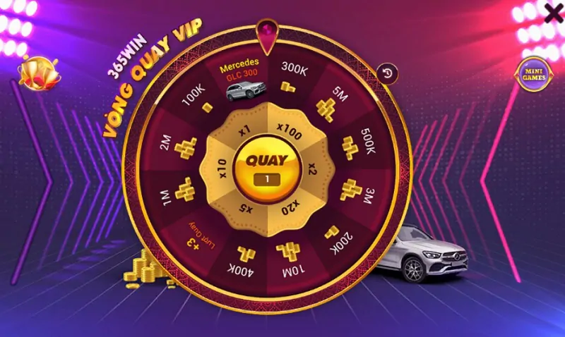 Vòng quay giftcode W365