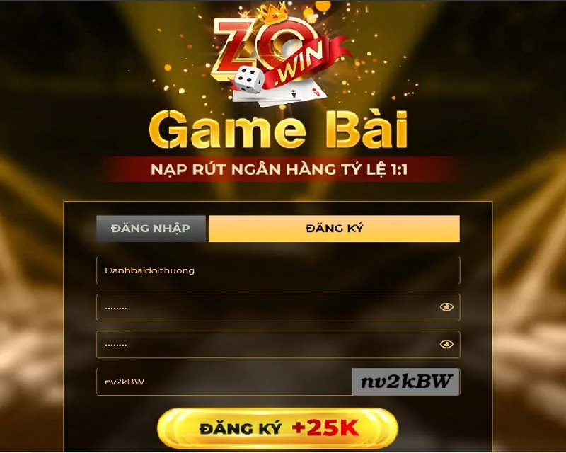 Đăng ký giftcode Zowin