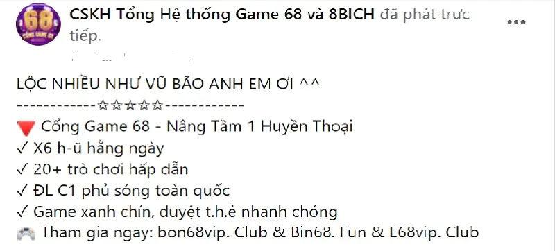 Xem live nhận giftcode TamBich Club