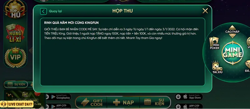 Giftcode Maxvip giá trị