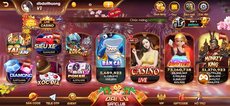 Giao diện San Club