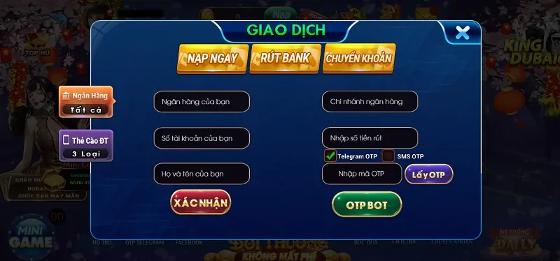 Rút tiền Dubai68 Club