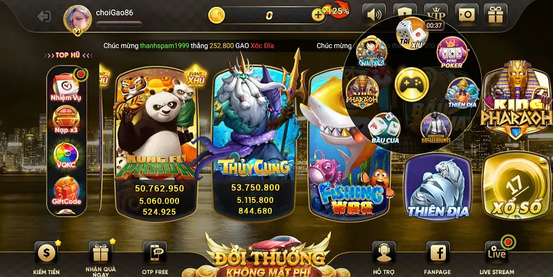 Người chơi có thể tham gia trải nghiệm các tựa game dễ dàng