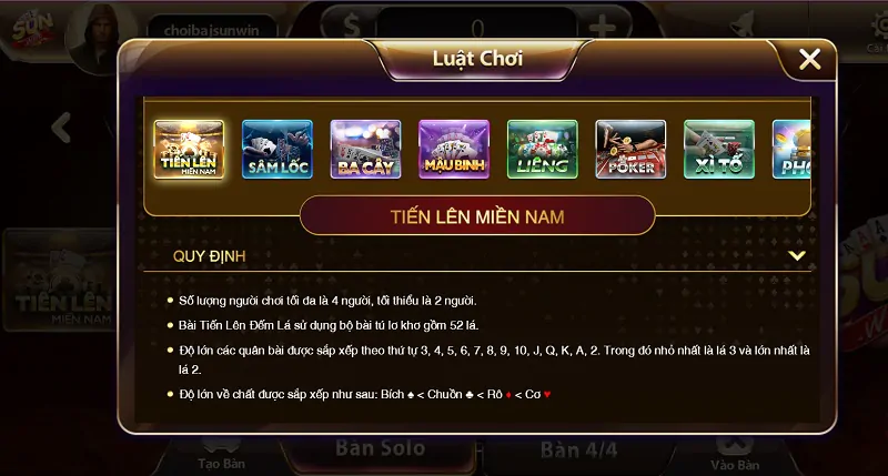 Quy tắc chơi game bài và tính điểm Tiến Lên