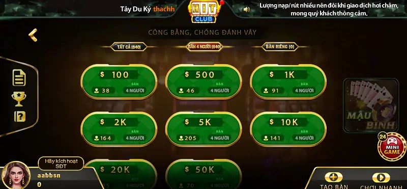 Tham gia chơi tại mậu binh với bí kíp từ cao thủ