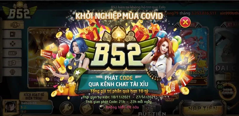 Khuyến mãi B52 Club luôn hấp dẫn người chơi